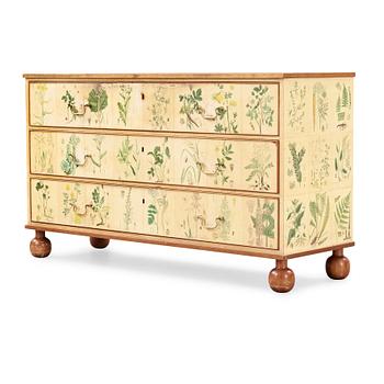 A Josef Frank 'Flora' chest of drawers, Svenskt Tenn, model 1050.