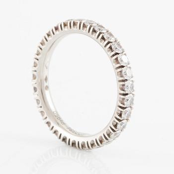 Cartier eternity ring in platinum with round brilliant-cut diamonds.