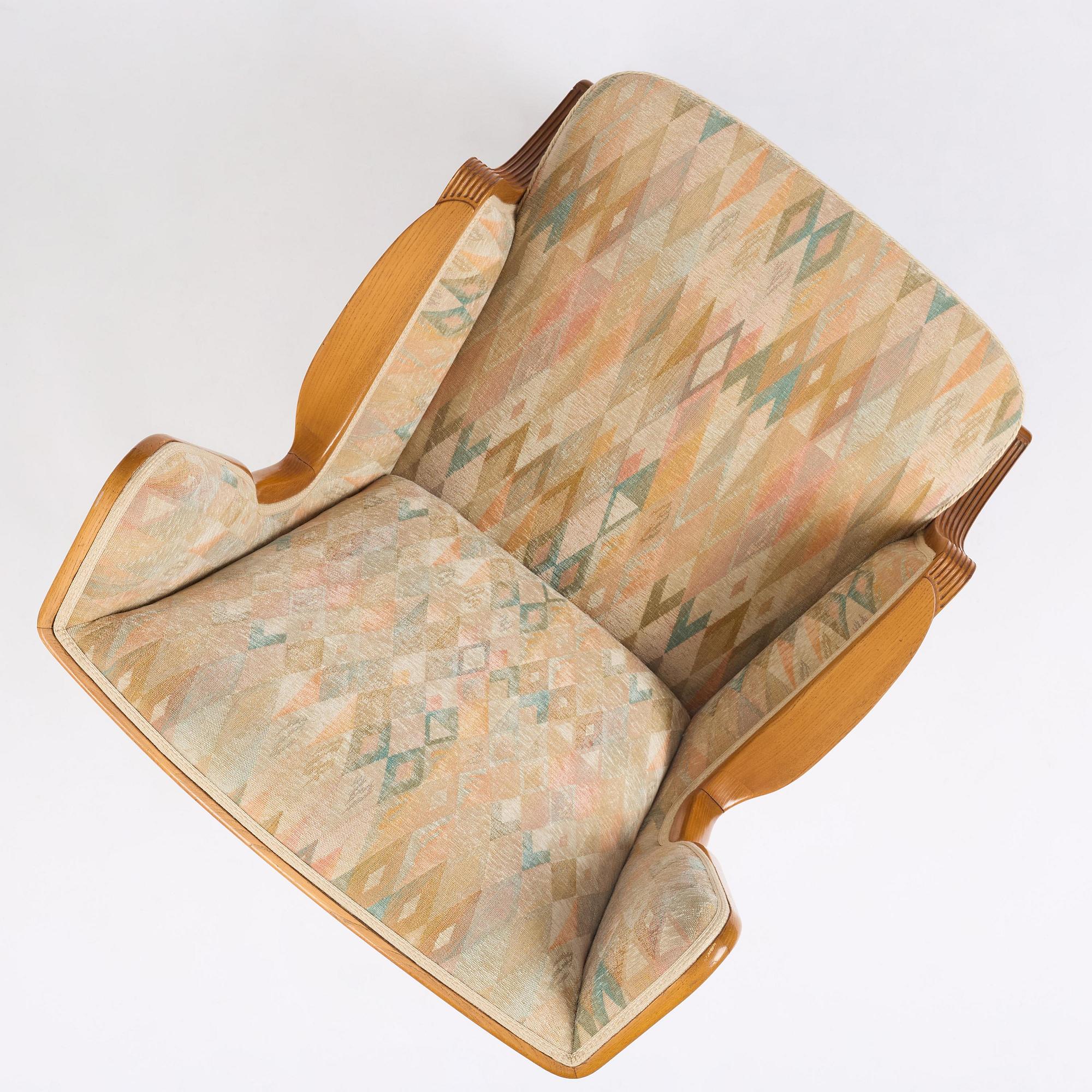 Elias Svedberg, a rare "Eftermiddag" (Afternoon) armchair, Nordiska Kompaniet, Sweden, ca. 1937.