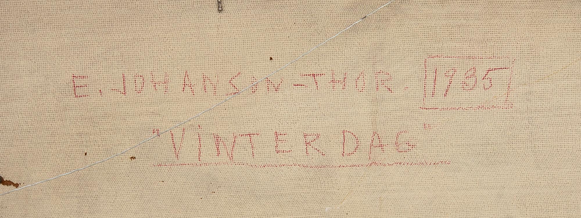 Emil Johanson-Thor, "Vinterdag".