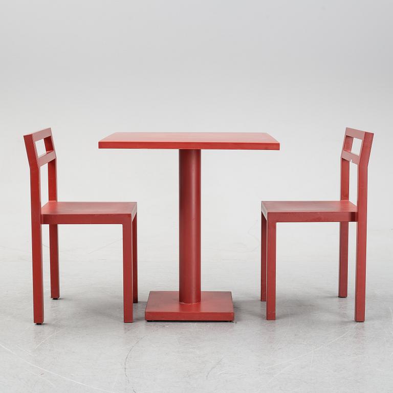 Boris Berlin/Poul Christiansen, bord med två stolar, "Non", Komplot design, Källemo.