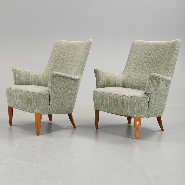 FÅTÖLJER, ett par, 1900-talets mitt.