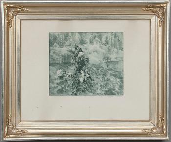 AKSELI GALLEN-KALLELA, heliogravyr, signerad.