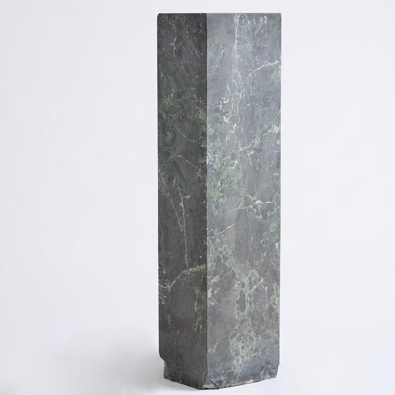 A black Scagliola 20th century column.