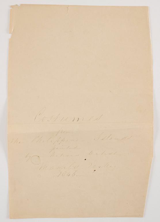 Justiniano Asunción Attributed to, Studies of the people of Manilla, Philippines.