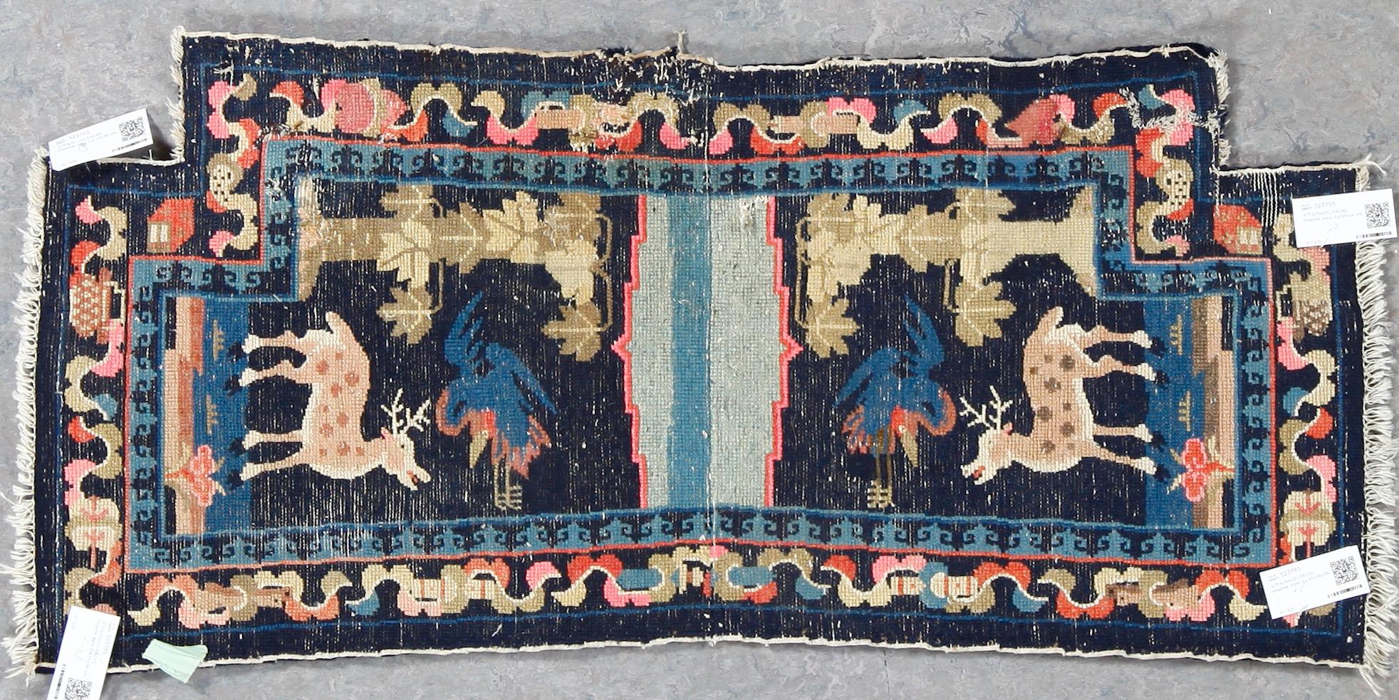 SADELTÄCKE, semiantik, Kina. Ca 121x56 cm.