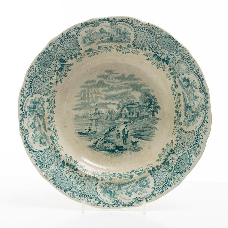 Dinner service, 56 pieces, "Kungliga Djurgården" and "Royal Scenery", Gustavsberg, late 19th century - early 20th century.