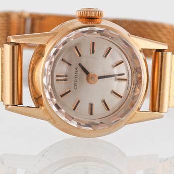 ARMBANDSUR, dam, Certina, 18K guld. Vikt 22 g.