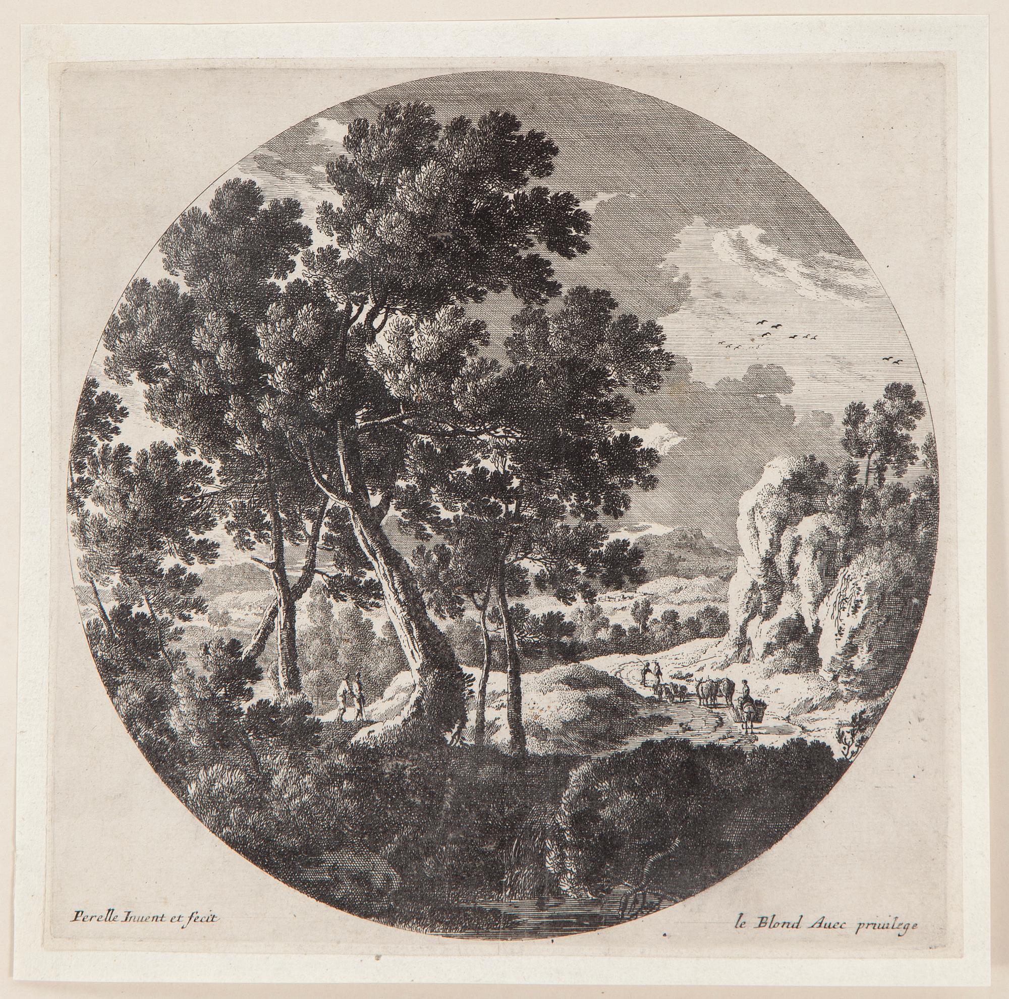 PARTI, grafik, 20 gravyrer, Gabrielle Perelle (1603-1677) och Adam Perelle (1638-1695).