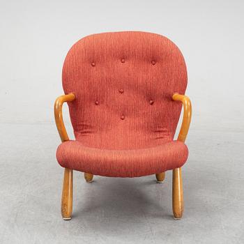 Fåtölj, Swedish Modern, "Clam Chair" eller "Muslingestol", 1940-50-tal.