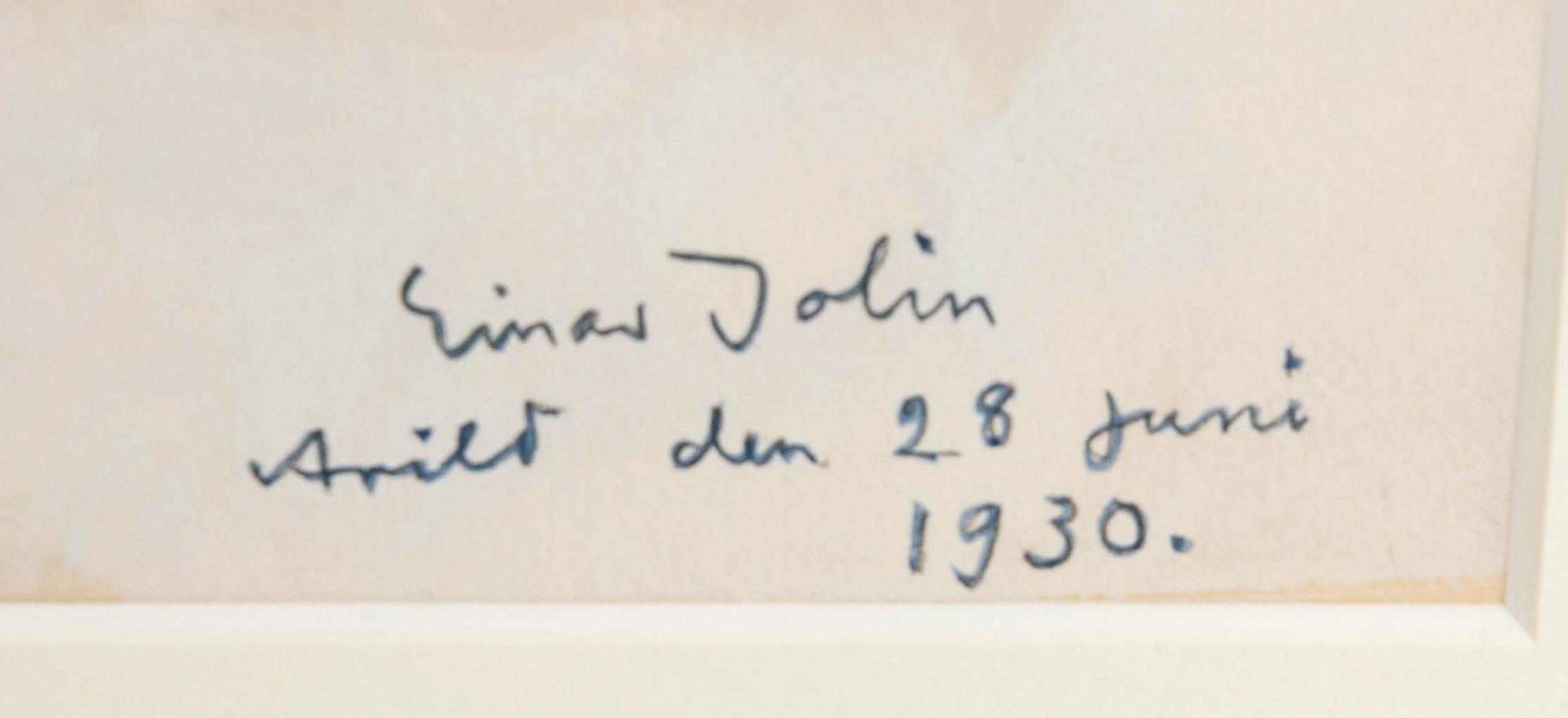 Einar Jolin, Arilds hamn med ekor.