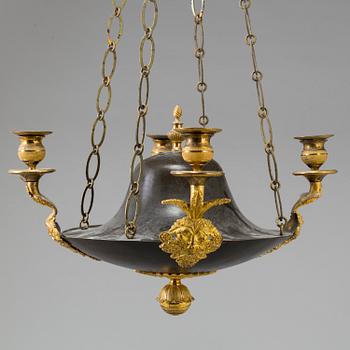 An Empire early 19th century four-light hanging-lamp.