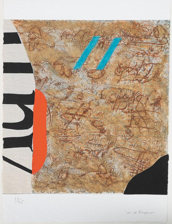 Max Papart, portfolio with 3 etchings in colour, 1977, signed 16/75.