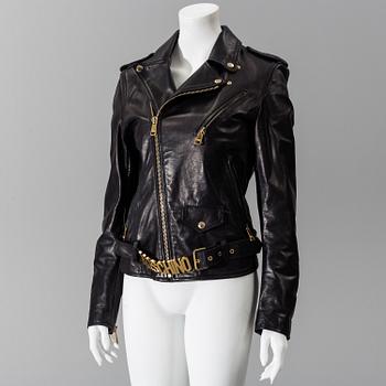 MOSCHINO, skinnjacka, italiensk storlek 48.