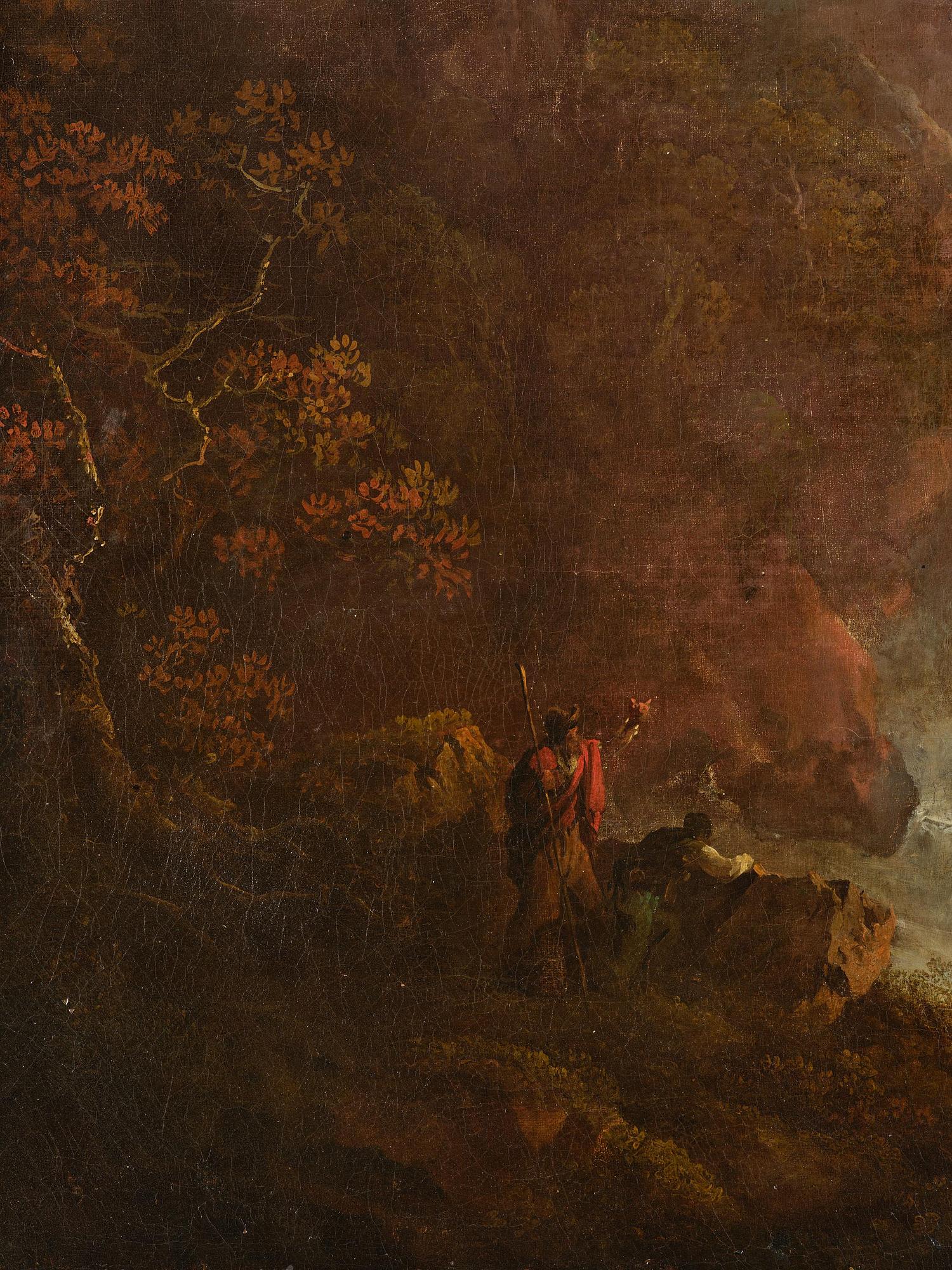 Italiensk skola 1800-tal. Vy över Cascata delle Marmore.