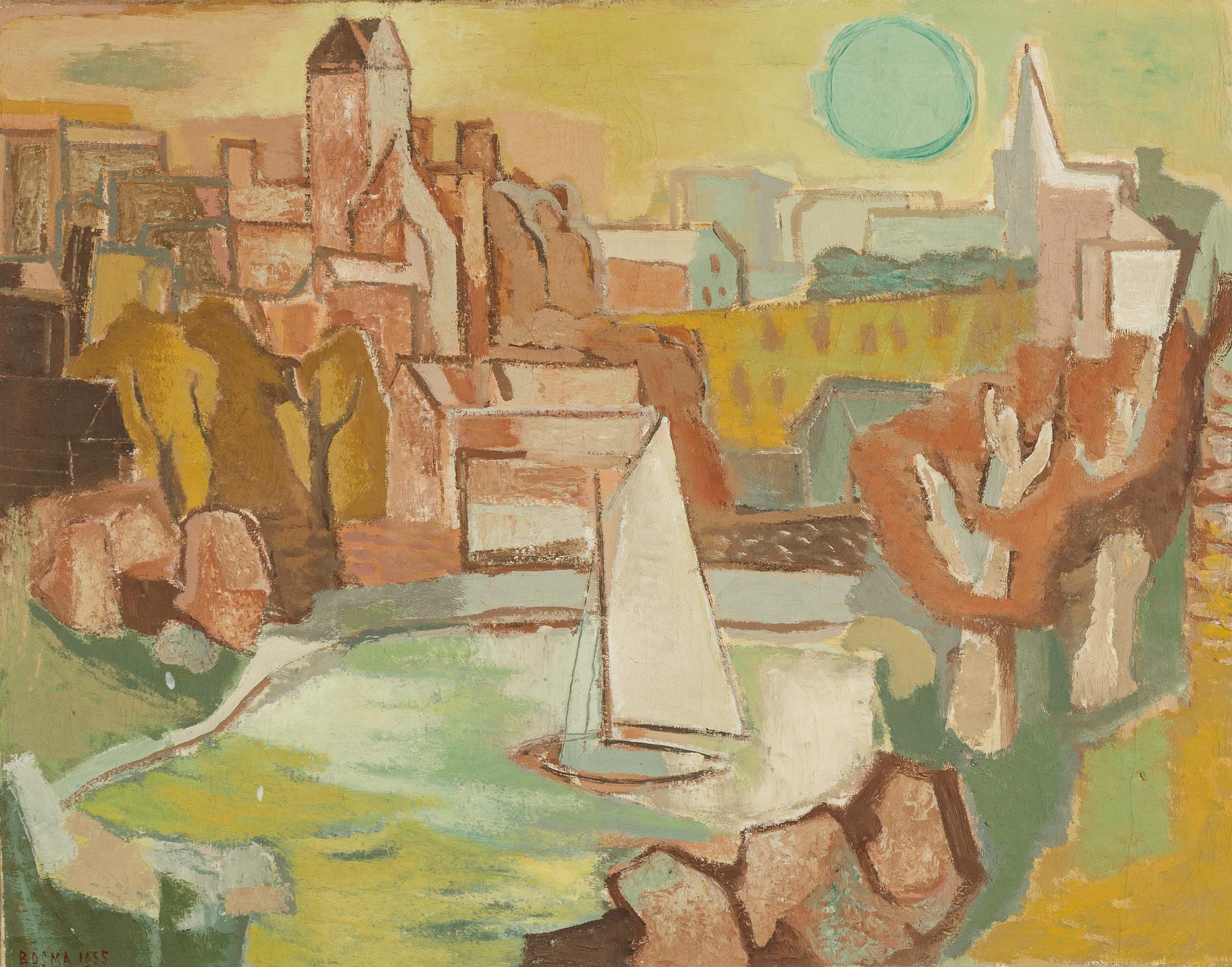 Wim Bosma, oil on canvas, signed and dated 1955.