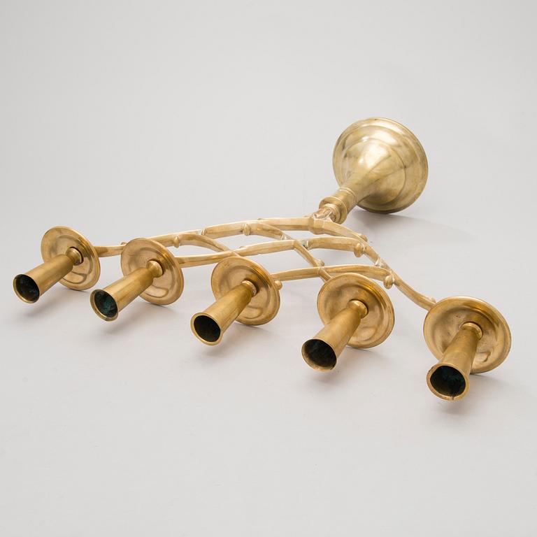 Paavo Tynell, PAAVO TYNELL, A1920/1930s brass candelabrum for Taito, Finland.