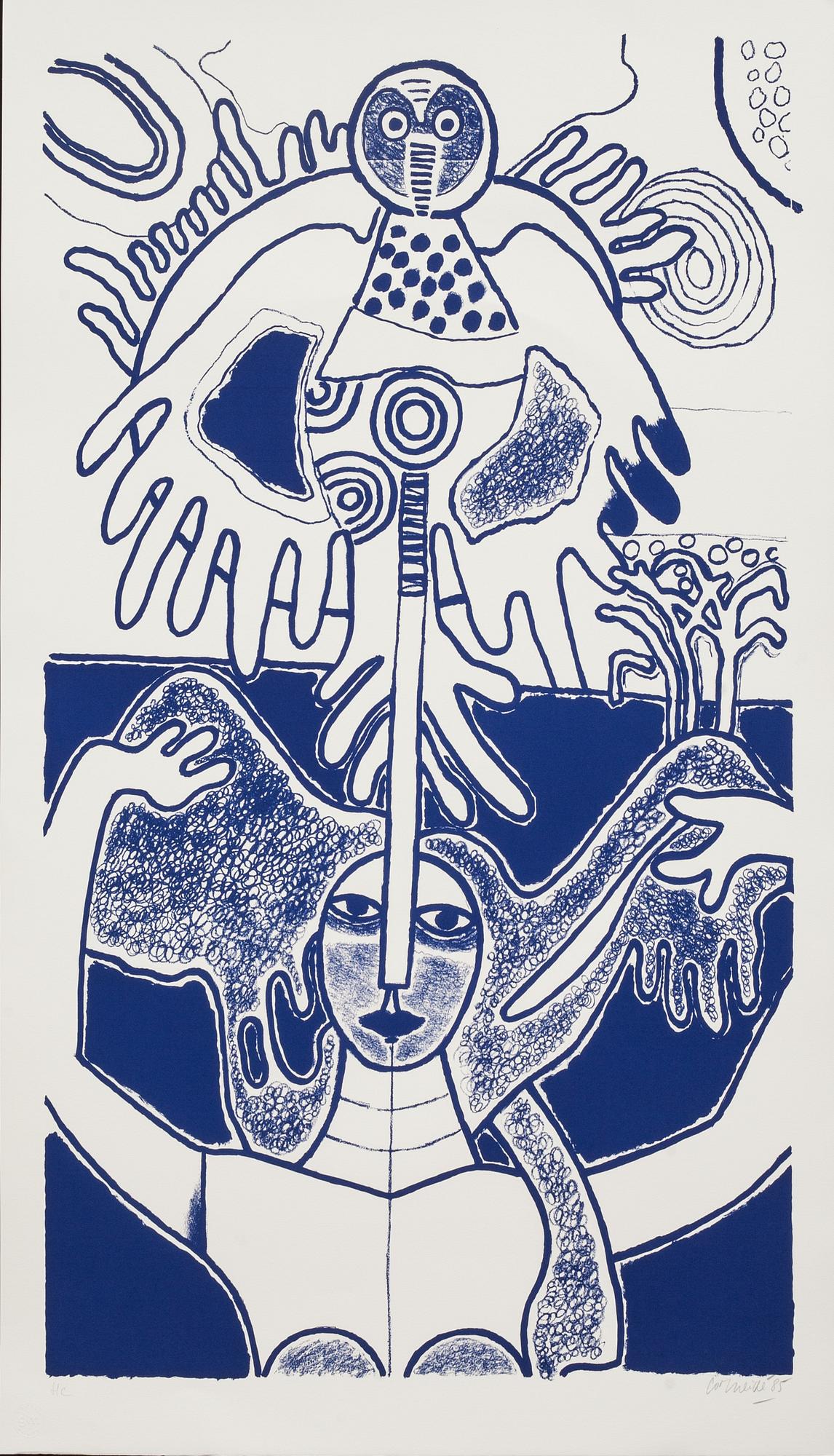 BEVERLOO CORNEILLE, färgserigrafi, signerad, numrerad HC och daterad- 85.