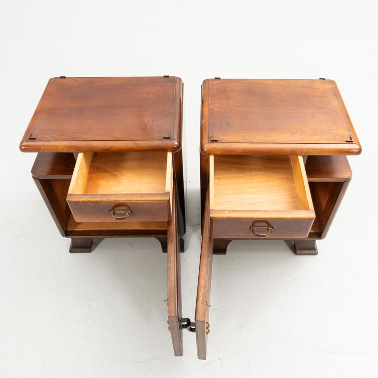 Nightstands, a pair, first half of the 20th century.
