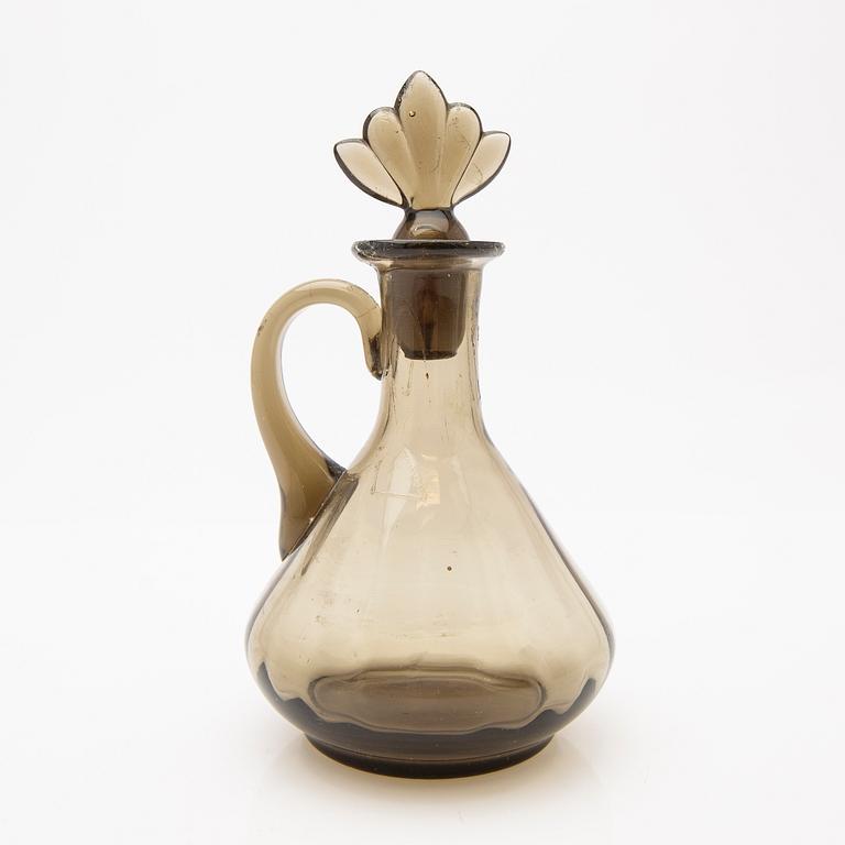 Simon Gate/ Edward Hald, decanters, 4 pcs, Orrefors, first half of the 20th century.