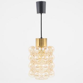 A glass ceiling light, Glashütte Limburg, Germany.