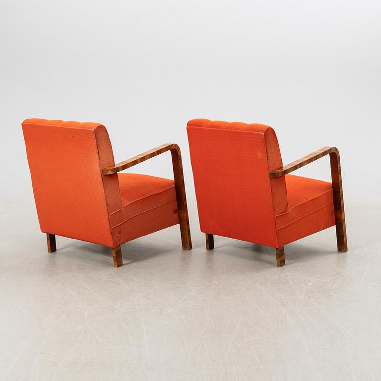 Fåtöljer, ett par, Art Deco, 1900-talets första hälft.