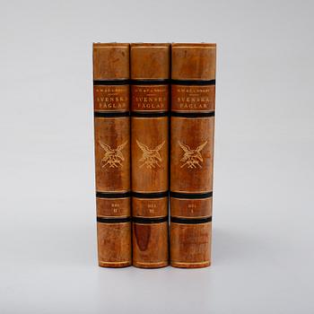 BÖCKER: Svenska Fåglar av M, W och F von Wright, förlaget Svenska Fåglar, andra upplagan, 1927, 3 volymer.