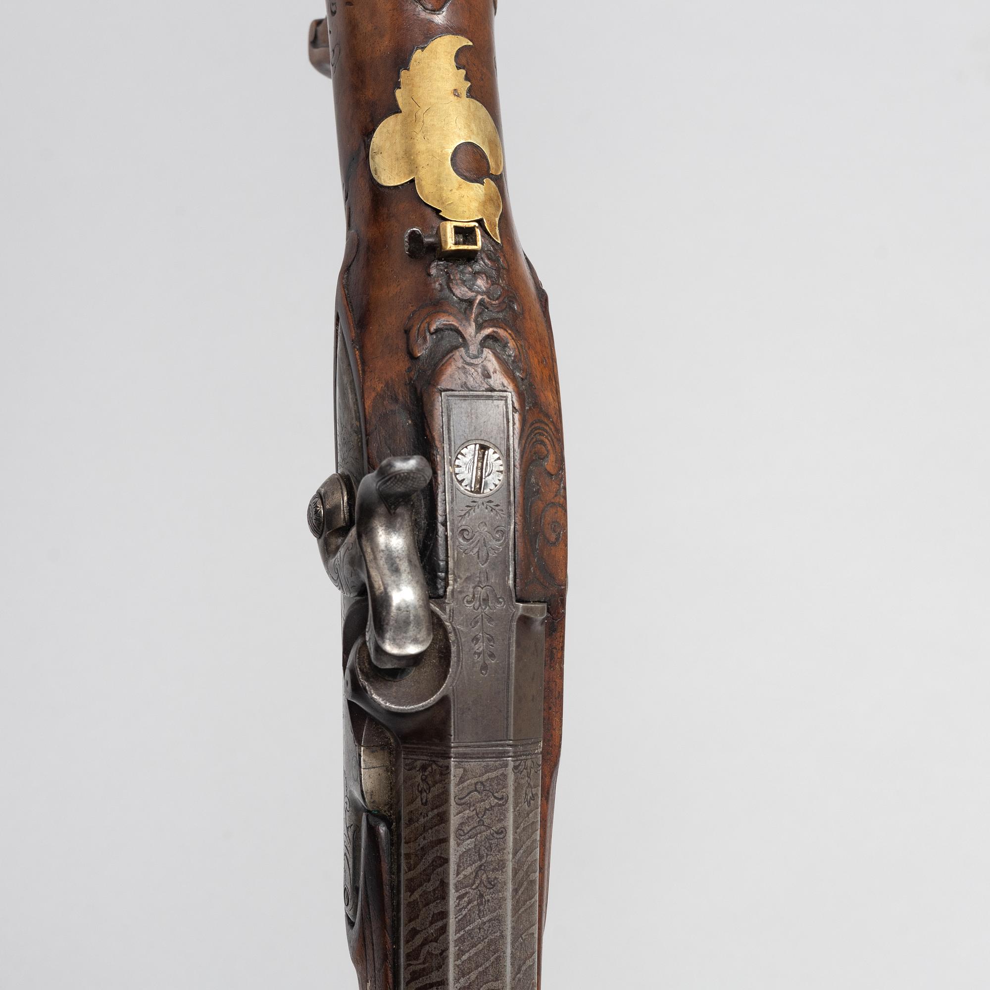Slagslåsstudsare ändrad från flintlås,  Franz Steskal,  Österrike, 1700-talets slut.