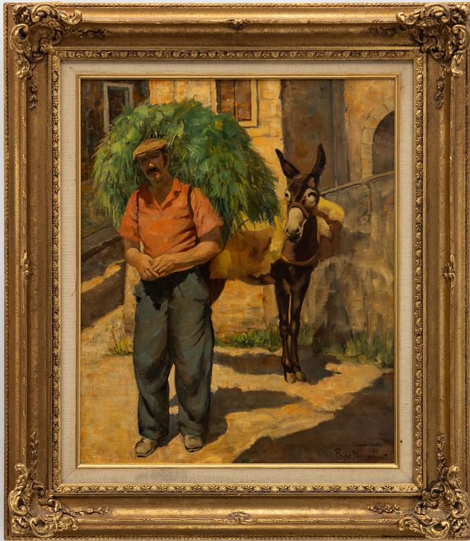 Philippe de Rougemont, Man with Donkey, Italy.