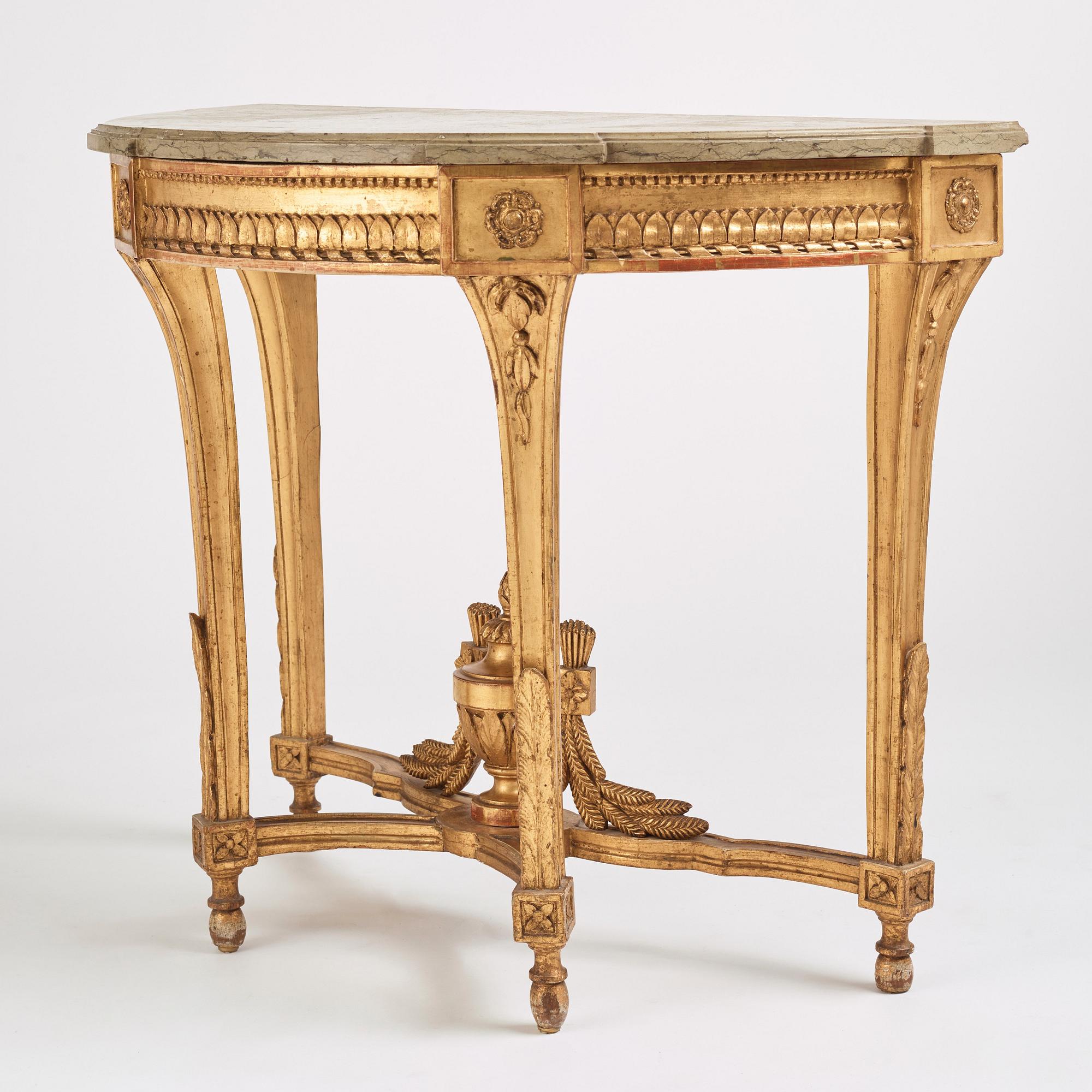 A Gustavian console table, Stockholm, second part of the 18th century.