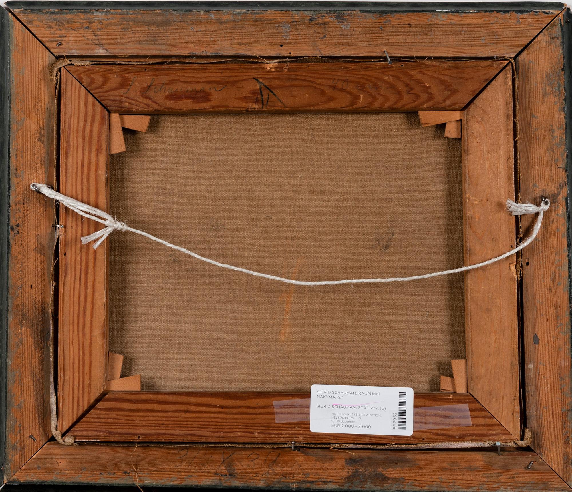 Sigrid Schauman, SIGRID SCHAUMAN, TOWN VIEW.