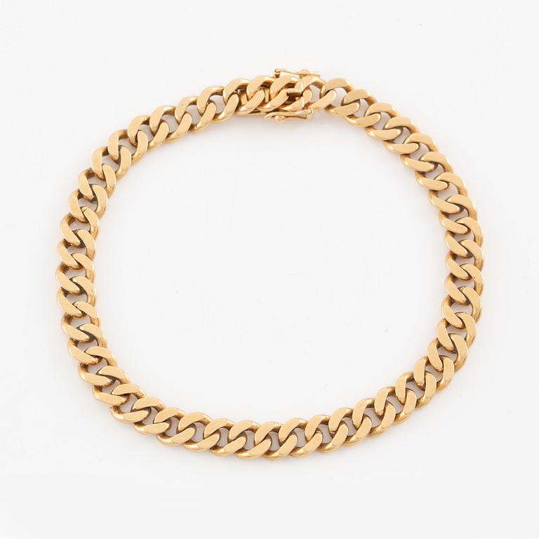 Bracelet, 18K gold, curb link.