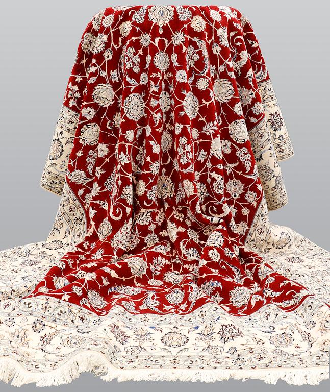 A carpet, Nain Part Silk, so called 6LAA, ca 356 x 260 cm.