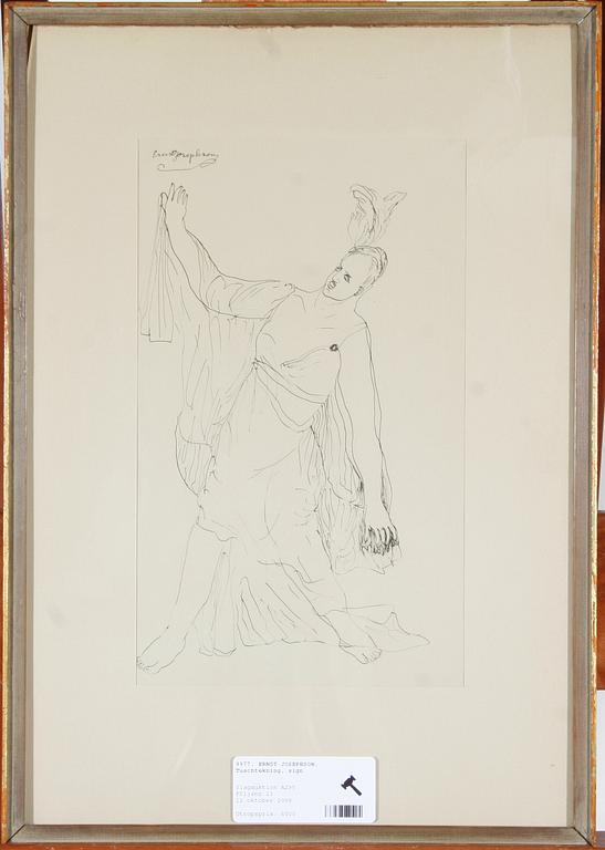JOSEPHSON, ERNST. Tuschteckning, sign.
