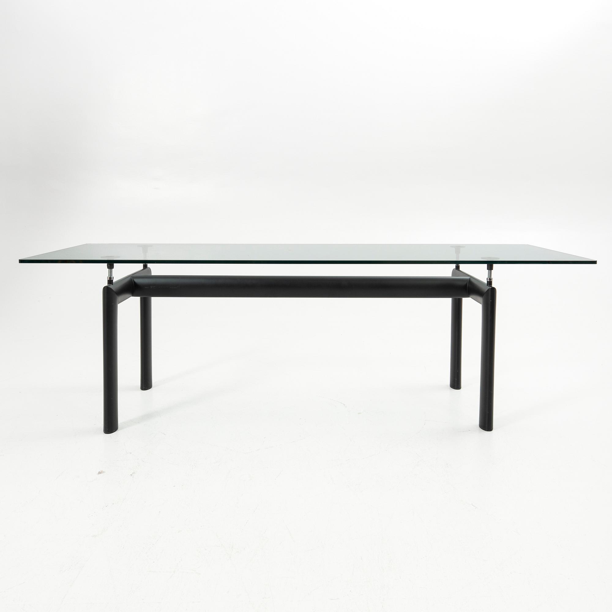 Le Corbusier (Charles-Édouard Jeanneret), Dining table, “LC6/Tube D’avion”, Cassina, late 20th century.