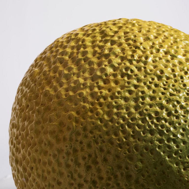 Hans Hedberg, a large faience sculpture of a lemon, Biot, France, early 1990s.