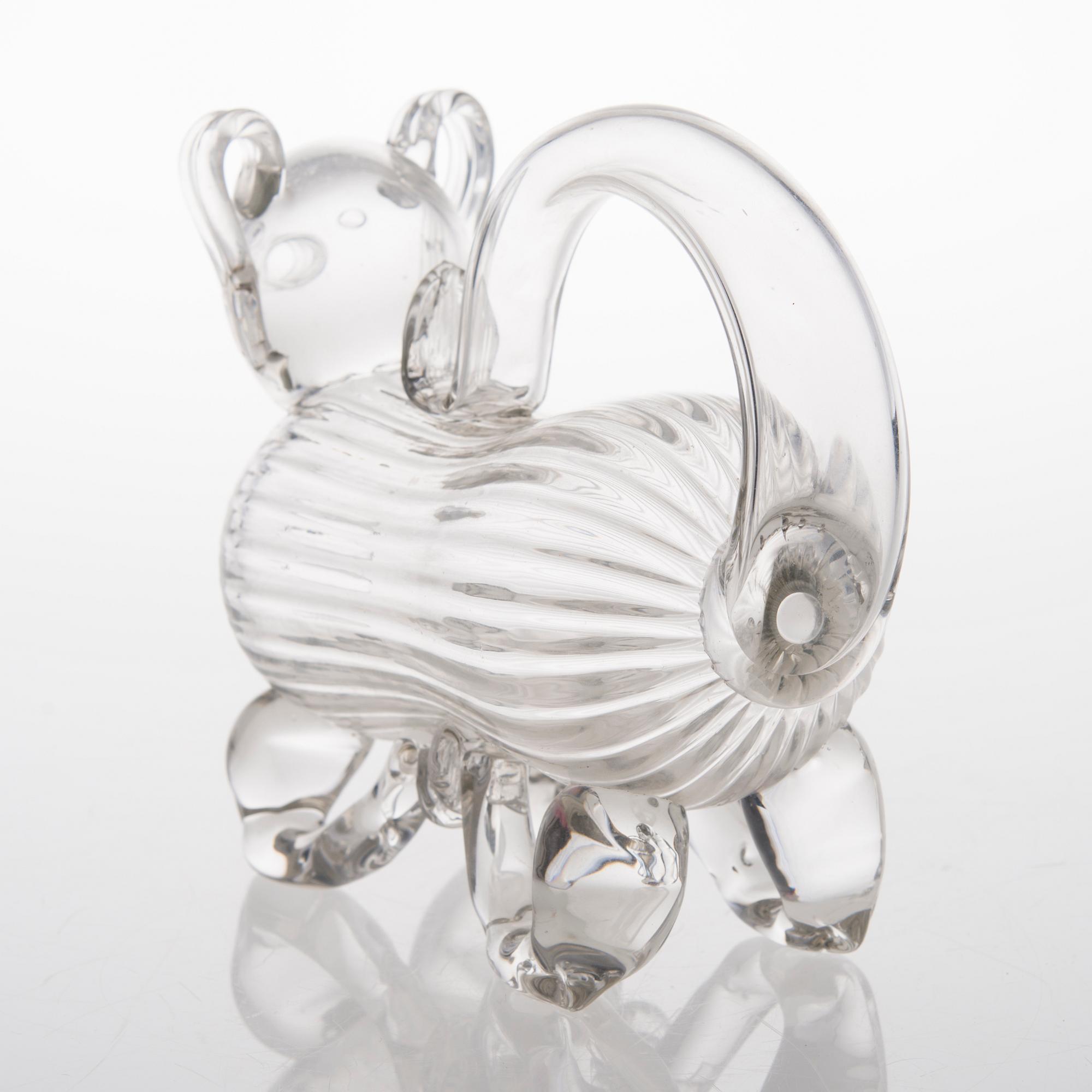 KARAFF, glas, Brännvinshund, 1900-tal.