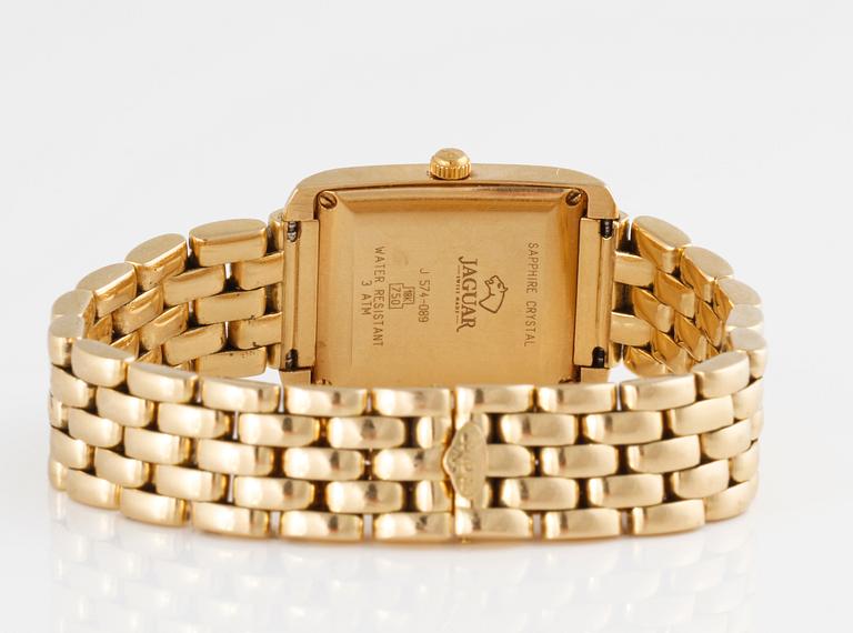 ARMBANDSUR, dam, 18K guld, Jaguar. Total vikt 82 g.