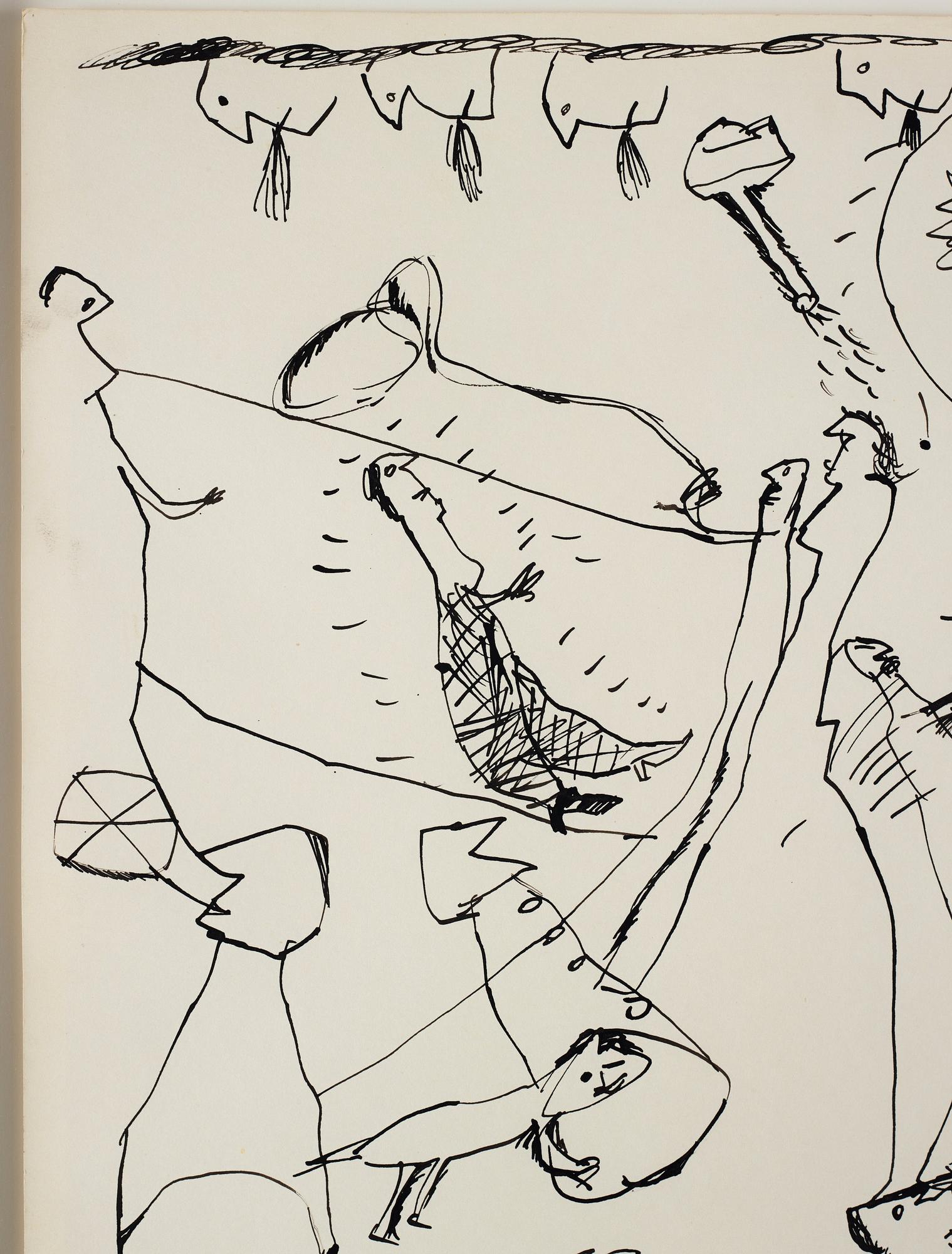 JAN VOSS, drawing, signed and dated -64.