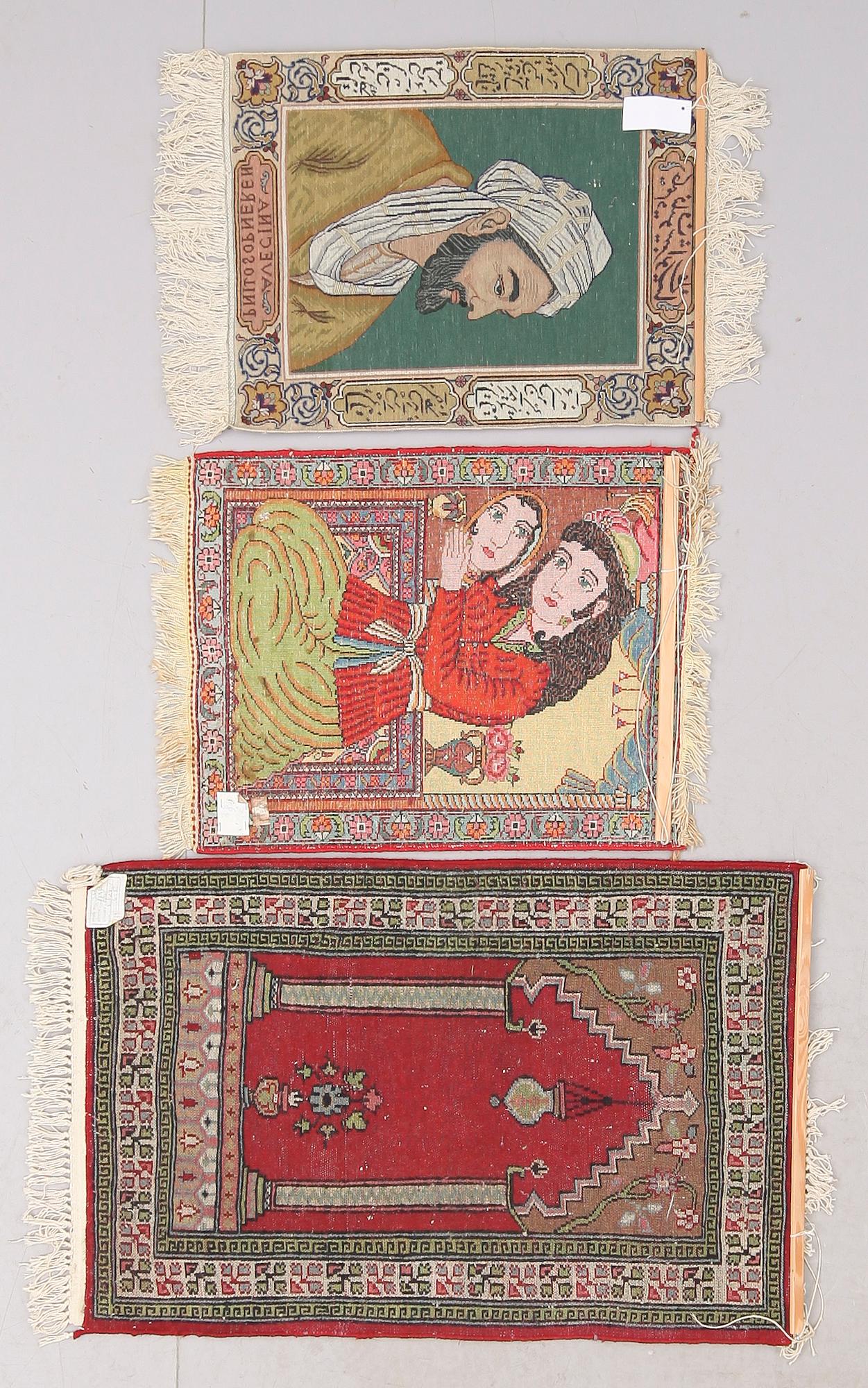 MATTOR, 3 st, orientaliska. Mått ca 65 x 95, 67 x 54 samt 62 x 50 cm.