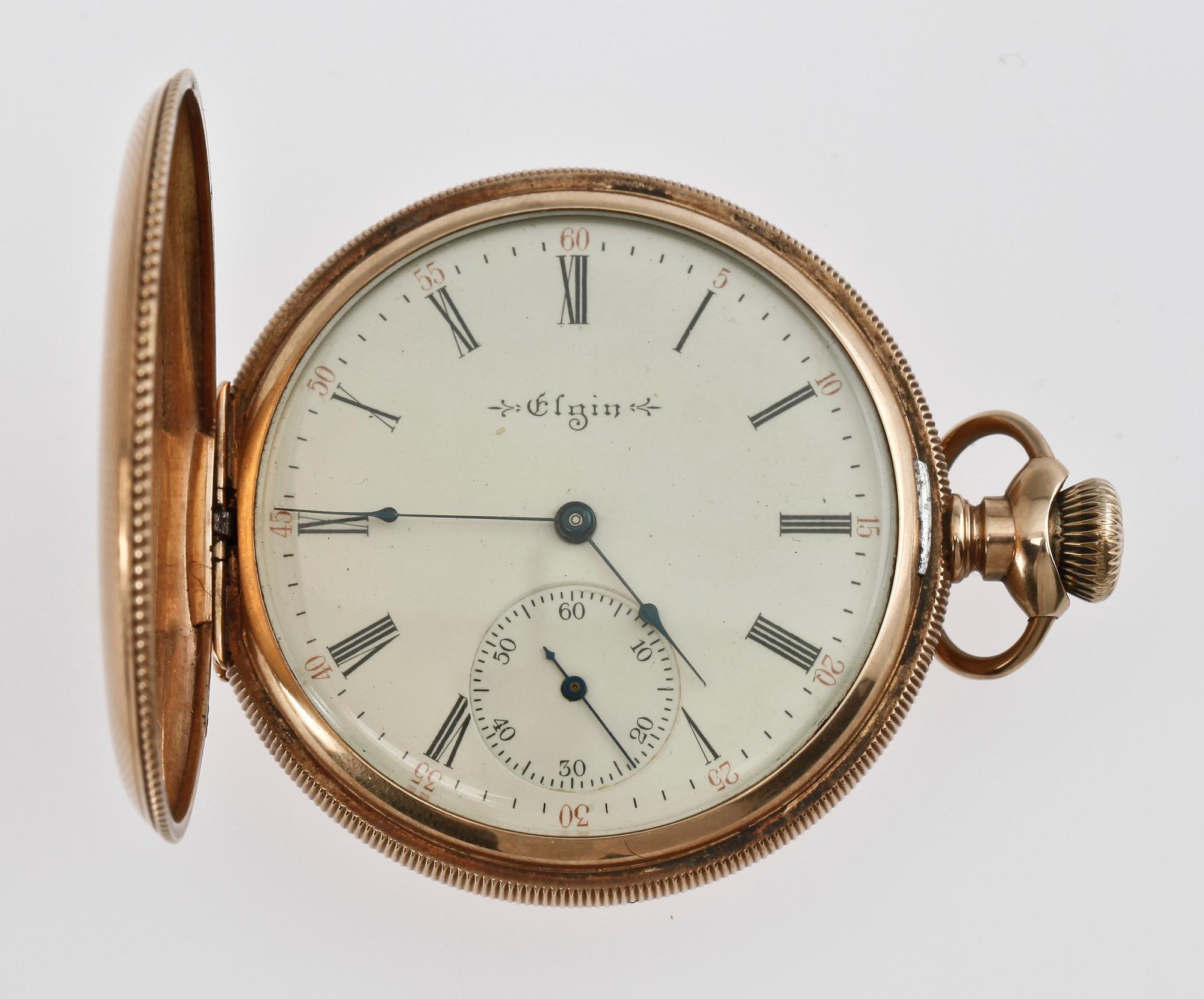 FICKUR, 14k guld, Elgin, tidigt 1900-tal.