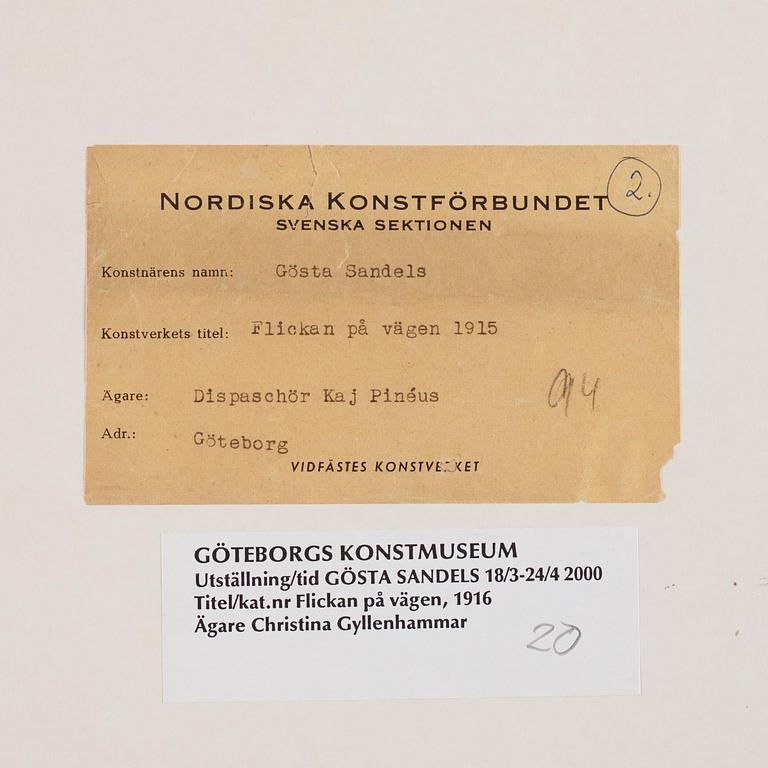 Gösta Sandels, "Flickan på vägen".