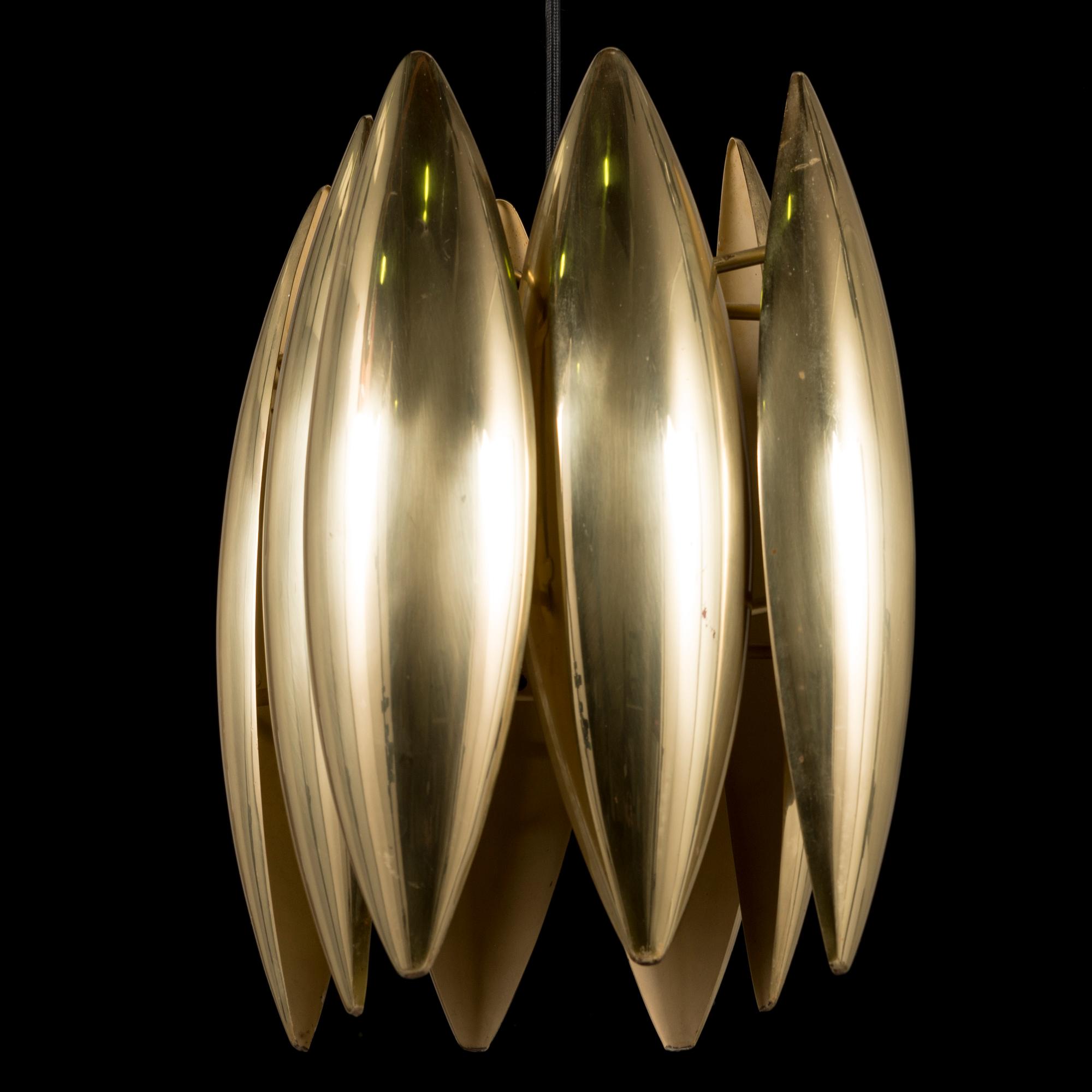 JO HAMMERBORG, taklampa, "Kastor", Fog & Mörup, Danmark, 1900-talets andra hälft.