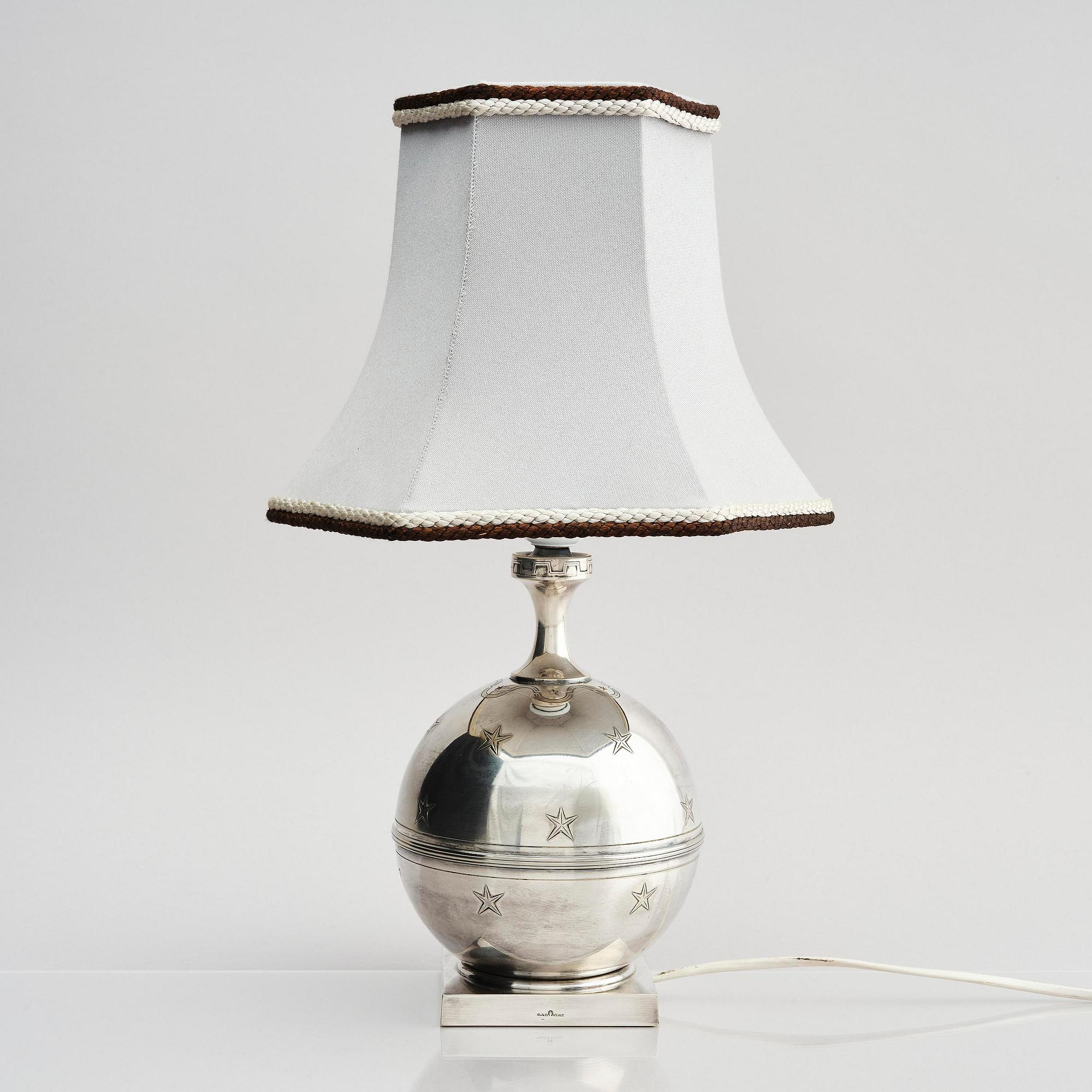 Jacob Ängman, a rare table lamp, Guldsmedsaktiebolaget, Stockholm, ca. 1930.