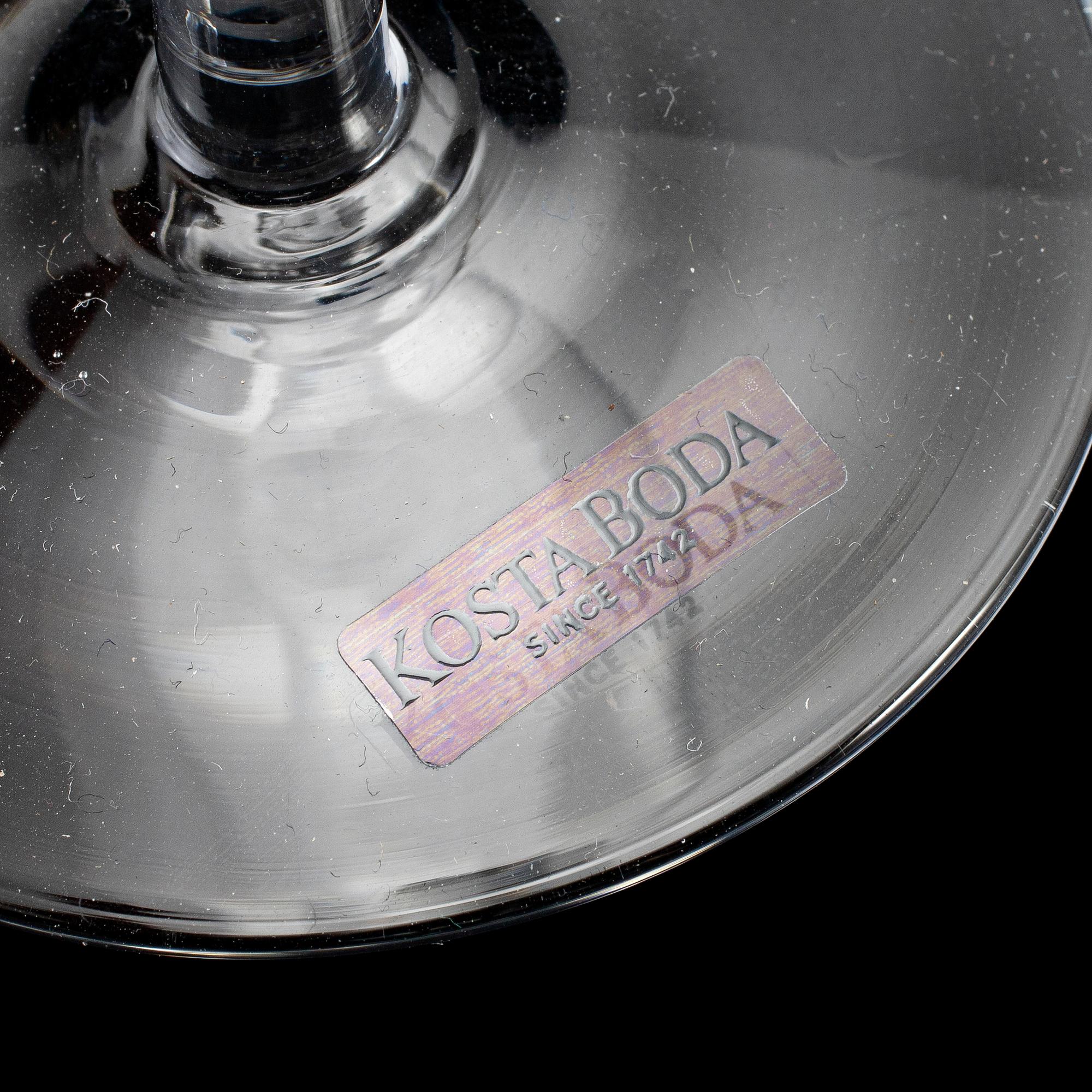 SIGNE PERSSON-MELIN, vinglas, 14+12 stycken, "Bouquet", Kosta Boda.