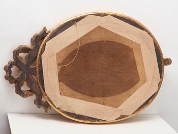 SPEGELLAMPETT, för två ljus. Gustavianskt stockholmsarbete, 1700-talets slut.