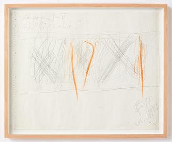 Eddie Figge, mixed media on paper, signed and dated 1989.