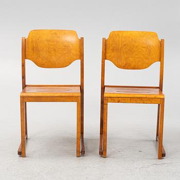 A set of five chairs, mid 20th Century.