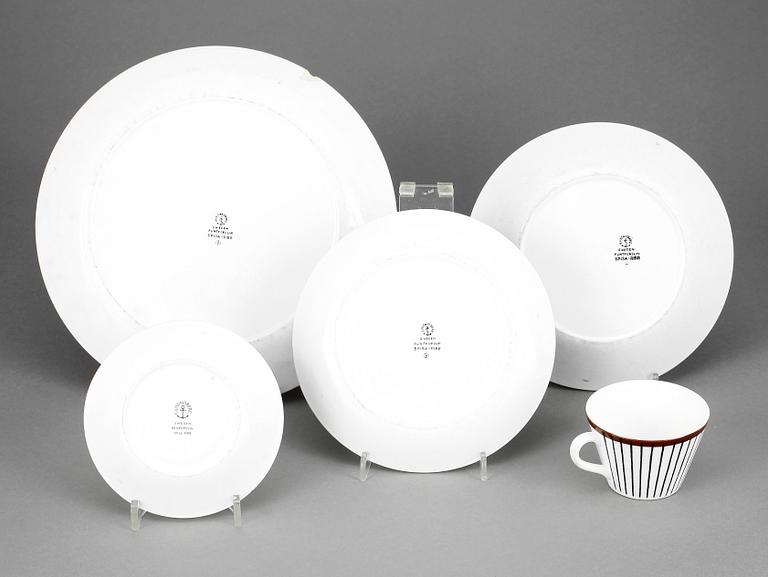SERVISDELAR, 30 delar, porslin, "Spisa Ribb", Stig Lindberg, Gustavsberg.
