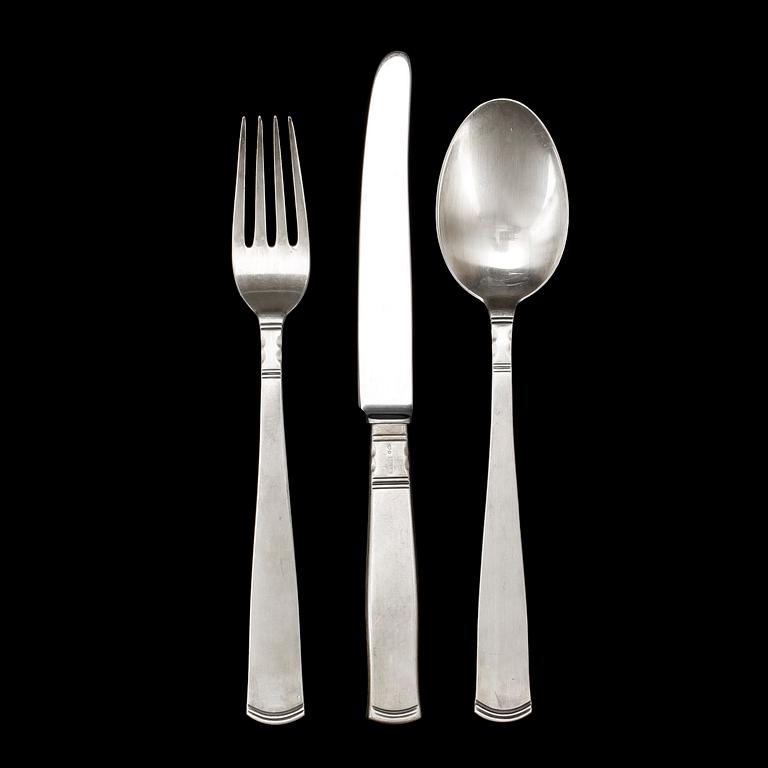 BESTICKSERVIS, 31 delar, silver, "Rosenholm", GAB, 1963-1986. Total vikt ca 1440 gram.